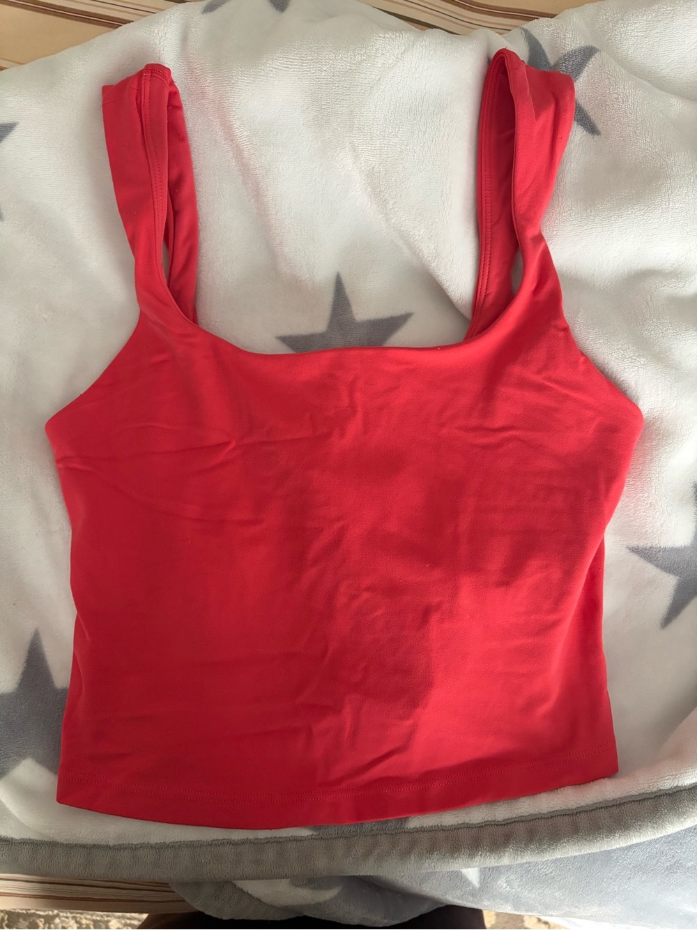 Athleta Bright Red Scoop Crop Tank
